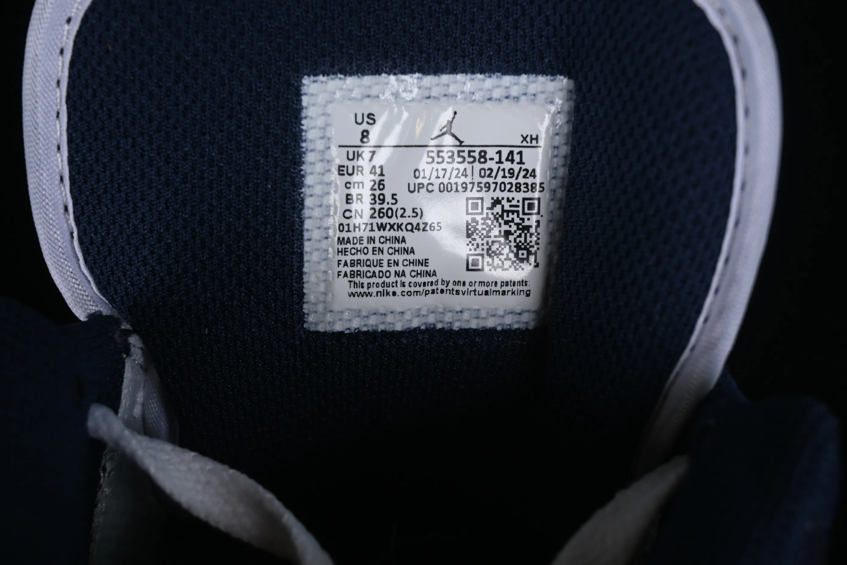 All categories Air Jordan Jordan series basketball shoes Air Jordan 1 Low Z version Air Jordan 1 Low AJ1 Joe 1 white blue gray low-top cultural basketball shoes 553558-141